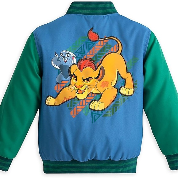 Lion King Child Coat Size 7/8Disney Blue and Green Spring Fall Jacket - Picture 2 of 8